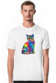 Koszulka męska - Psychodeliczny kot