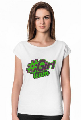 Koszulka "#Girl team" (white/grey/black)