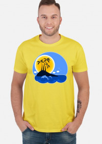 Koszulka męska - Wyspa o zachodzie słońca
