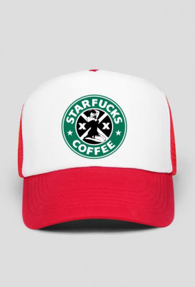Starbucks coffee logo parody czapka Starfucks