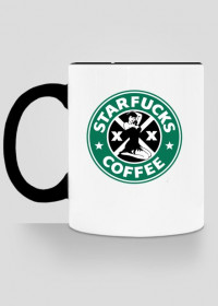 Starbucks coffee logo parody kubek Starfucks