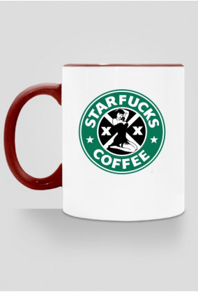 Starbucks coffee logo parody kubek Starfucks