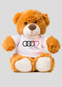 'One love Audi love' maskotka miś w ubranku