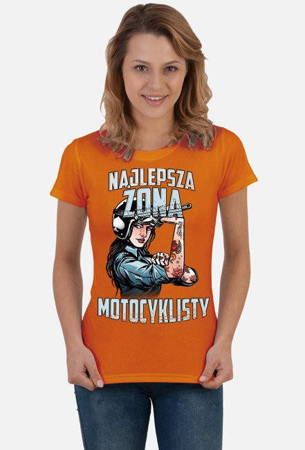 Najlepsza żona motocyklisty - damska koszulka motocyklowa