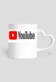 Kubek z uchem w kształcie serca YouTube