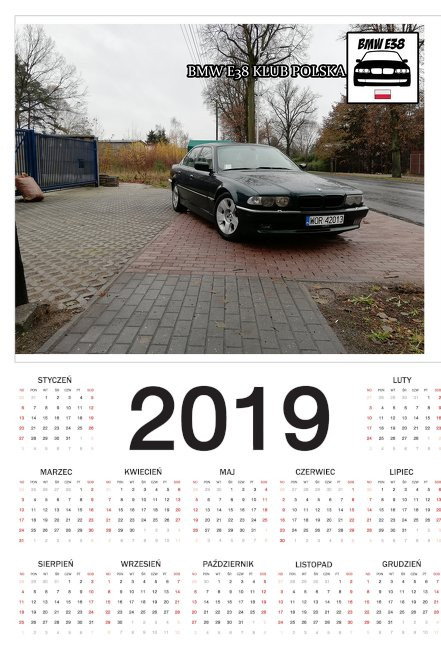 KALENDARZ 2019 KLUB BMW E38 POLSKA