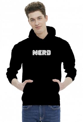Bluza męska z kapturem idealna na śmieszny i tani prezent dla informatyka, programisty, pod choinkę, na mikołajki, na urodziny - NERD