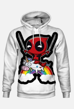 Bluza z kapturem "Riding a Unicorn"