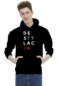 Bluza męska z kapturem parodia koszulek Konstytucja - Destylacja
