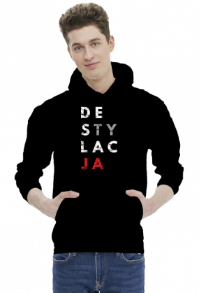 Bluza męska z kapturem parodia koszulek Konstytucja - Destylacja