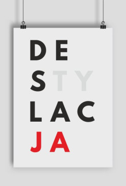 Plakat parodia koszulek, t-shirtów konstytucja - Destylacja