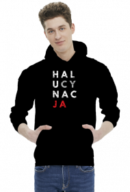 Bluza męska z kapturem przeróbka koszulki konstytucja - Halucynacja