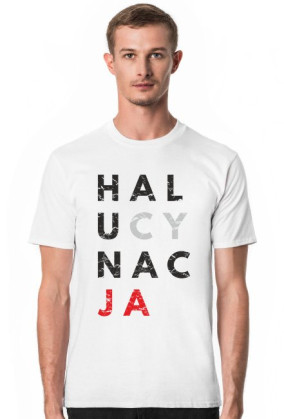 Koszulka męska parodia, przeróbka koszulki konfidencja, konstytucja, destylacja - Halucynacja