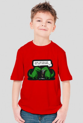 Dziecięcy T-shirt "Dude, did you eat the last unicorn?"