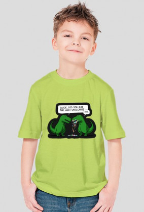 Dziecięcy T-shirt "Dude, did you eat the last unicorn?"