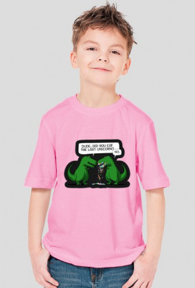 Dziecięcy T-shirt "Dude, did you eat the last unicorn?"