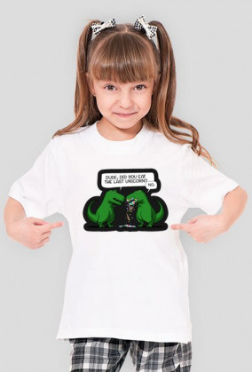 Dziecięcy T-shirt "Dude, did you eat the last unicorn?"