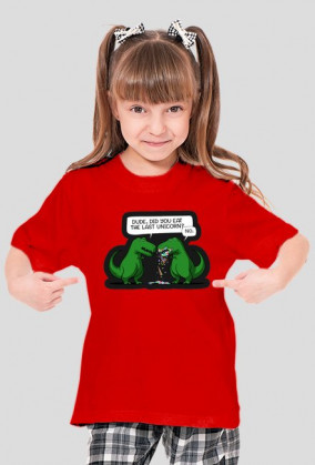 Dziecięcy T-shirt "Dude, did you eat the last unicorn?"