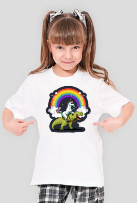 Damski T-shirt "Riding unicorn"