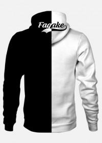 czarno biała bluza fagake XOXO