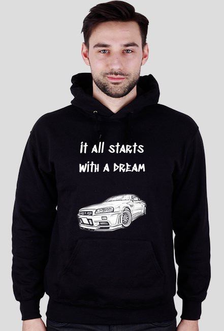 Nissan Skyline GT-R Bluza Z Kapturem Męska