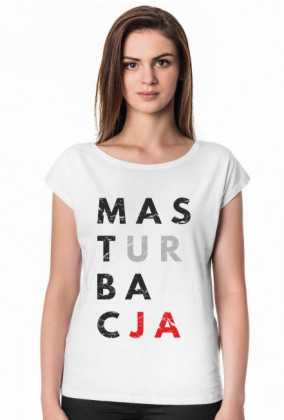 Koszulka damska parodia, przeróbka koszulki destylacja, konfidenacja, konstytucja - Masturbacja