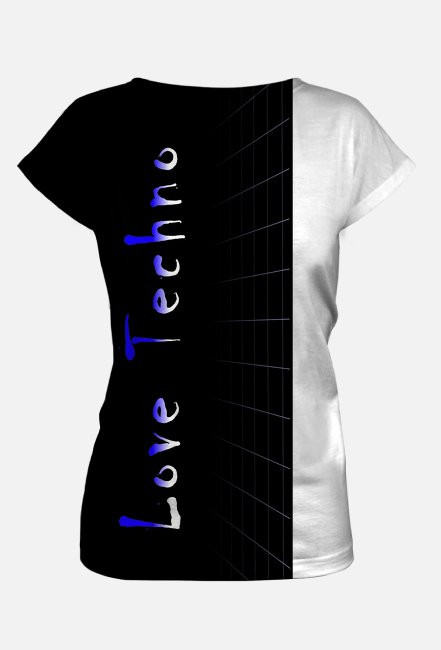 T-shirt full print Love Techno