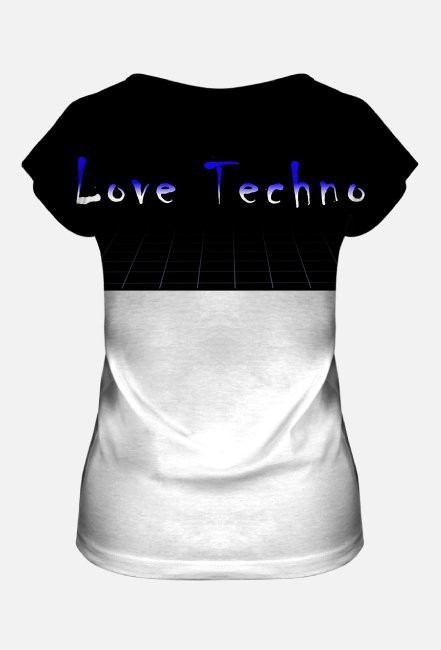 T-shirt full print Love Techno