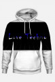 Bluza z kapturem full print Love Techno
