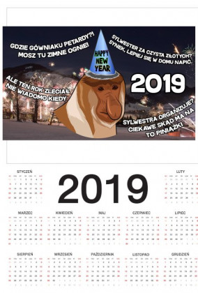 Kalendarz 2019 noworoczny Nosacze