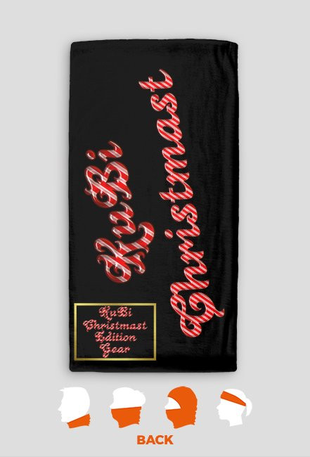 Komin/Chusta na twarz "KuBi Christmast Collection" Czarny