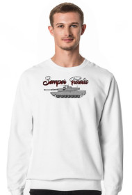 Crewneck SeF logo cytat biały