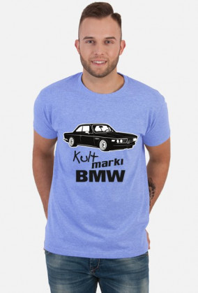 Kult marki BMW - E9 (koszulka męska) ciemna grafika