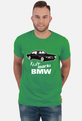 Kult marki BMW - E9 (koszulka męska) jasna grafika