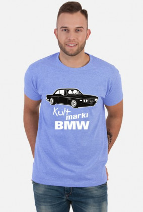 Kult marki BMW - E9 (koszulka męska) jasna grafika