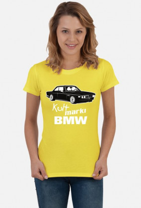 Kult marki BMW - E9 (bluzka damska) jasna grafika