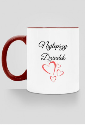 kubek, kolorowe ucho - najlepszy dziadek