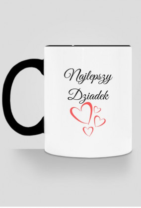 kubek, kolorowe ucho - najlepszy dziadek