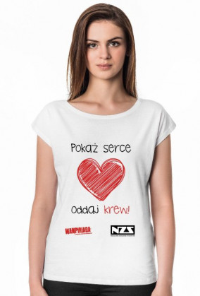Koszulka damska #pokażserceoddajkrew