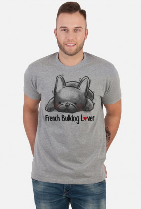 French bulldog koszulka męska