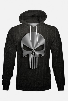 BLUZA Z KAPTUREM PUNISHER BLACK FULLPRINT