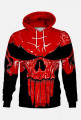BLUZA Z KAPTUREM PUNISHER CZERWONA