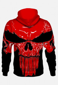 BLUZA Z KAPTUREM PUNISHER CZERWONA