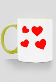 Kubek w serca (zielony)