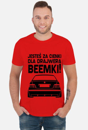 E36 - Dla beemki za cienki (koszulka męska) ciemna grafika
