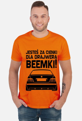 E36 - Dla beemki za cienki (koszulka męska) ciemna grafika