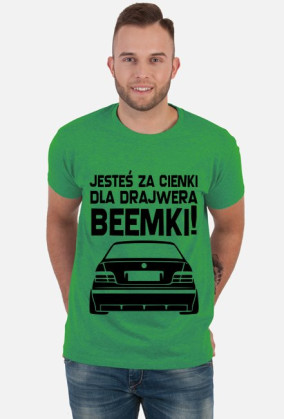E36 - Dla beemki za cienki (koszulka męska) ciemna grafika