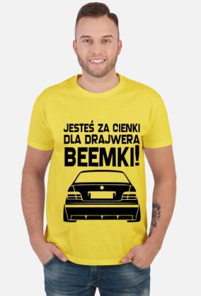 E36 - Dla beemki za cienki (koszulka męska) ciemna grafika