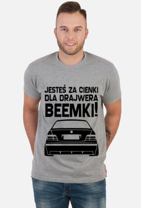 E36 - Dla beemki za cienki (koszulka męska) ciemna grafika