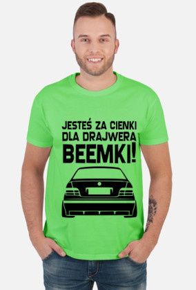 E36 - Dla beemki za cienki (koszulka męska) ciemna grafika